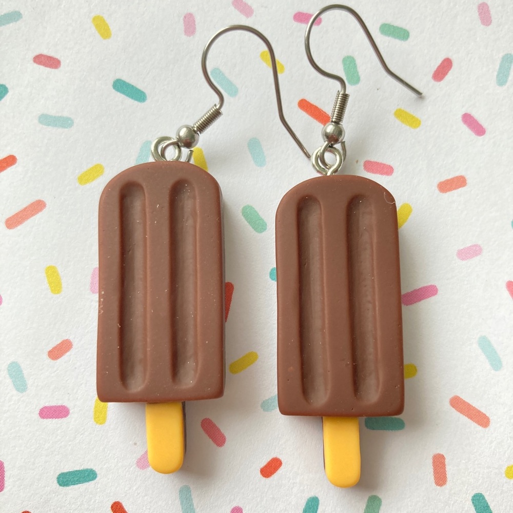 Chocolate Popsicle Earrings